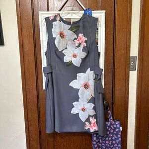 Ted Baker floral silk/rayon dress